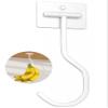 bussdis Banana Hook Under Cabinet: Foldable Banana Hanger Adhesive, Hanging Banana Holder, Stick On, Premium Material, Can Hold 20 Bananas, White view 1
