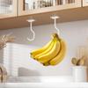 bussdis Banana Hook Under Cabinet: Foldable Banana Hanger Adhesive, Hanging Banana Holder, Stick On, Premium Material, Can Hold 20 Bananas, White view 2