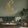 SIGNLEADER Metal Wall Art Decor Tiger Minimalist Modern Abstract Wall Sculpture Hangings Home Decoration for Living Room, Bedroom, Bathroom, Kitchen, Outdoor - 18" Gold view 1