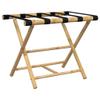 vidaXL Folding Luggage Rack Suitcase Stand/Holder - Bamboo, Brown, Foldable, 24.4 x 16.5 x 19.9 Inches, Bedroom/Guest Room view 1