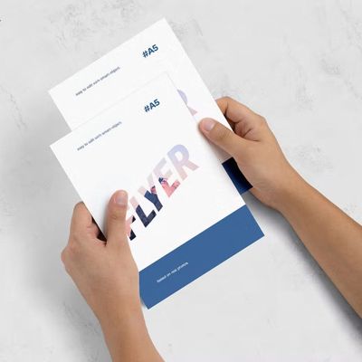 Custom Printed Flyers - Personalized Design Printing Flyer 7pt / Matte / A4 size / 500 pcs
