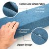 XIEMINLE Sofa Arm Support Bolster, Custom Armrest Pillow Neck Support Bolster with Zipper, Soft Armrest Padded Cushion Headboard Pillow, Mattress Gap Pad Bed Gap Filler (50x15x15cm,Beige) view 2
