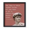 Poster Master The Idea Is There Poster - Michelangelo Print - Motivational Quotes Art - Encouragement Art - Gift for Men & Women - Inspiring Decor for Living Room or Office, 24x32 Unframed Wall Art view 1