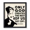 Poster Master Only God Creates Poster - Michelangelo Print - Motivational Art - Christian Quote Art - Gift for Men & Women - Religious Decor for Living Room, Office or Chapel, 24x32 Unframed Wall Art view 1