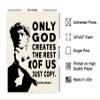Poster Master Only God Creates Poster - Michelangelo Print - Motivational Art - Christian Quote Art - Gift for Men & Women - Religious Decor for Living Room, Office or Chapel, 24x32 Unframed Wall Art view 2