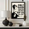 Poster Master Only God Creates Poster - Michelangelo Print - Motivational Art - Christian Quote Art - Gift for Men & Women - Religious Decor for Living Room, Office or Chapel, 24x32 Unframed Wall Art view 3