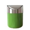 LWLYLCHBM Litter Bins Mini Desktop Litter Bins Trumpet Desktops Creative Covered Kitchen Living Room Trash Can Rolling Cover Type Desktop Trash Can-Green view 1