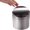 LWLYLCHBM Litter Bins Mini Desktop Litter Bins Trumpet Desktops Creative Covered Kitchen Living Room Trash Can Rolling Cover Type Desktop Trash Can-Green view 3