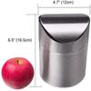 LWLYLCHBM Litter Bins Mini Desktop Litter Bins Trumpet Desktops Creative Covered Kitchen Living Room Trash Can Rolling Cover Type Desktop Trash Can-Green view 4