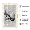 Poster Master Butterfly on Skull Print - Dictionary Poster - Skeleton Art - Halloween Wall Design - Gift for Men, Women, Lovers - Gothic Decor for Bedroom - 24x32 Unframed Wall Art view 2