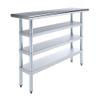 AmGood Stainless Steel Work Table with 3 Shelves | Kitchen Island Food Prep | Laundry Garage Utility Bench | NSF Certified (48" Long x 14" Deep) view 1