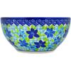 Polmedia Polish Pottery Bowl 6-inch UNIKAT - Abundant Bunch Pattern Handmade in Boleslawiec Poland by Ceramika Dalia + Certificate of Authenticity view 3