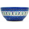 Polmedia Polish Pottery Bowl 6-inch UNIKAT - Spring's Baby Blooms Pattern Handmade in Boleslawiec Poland by Ceramika Dalia + Certificate of Authenticity view 3