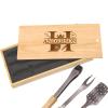 Elegant Custom Engraving BBQ Grill Set - Distinctive Name Monograms Crafted for You, Perfect for Gifting view 1