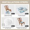 Blue Coastal Crab Chair Seat Covers for Dining Room Stretch Chair Seat Covers Set of 2, Chair Seat Protector Cushion Slipcovers for Kitchen Restaurant Office Nautical Starfish Jellyfish Summer Coral view 4