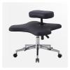 JLXJYS Kneeling Chair Faux Leather Kneeling Chair for Office Home, Black Cross Legged Kneeling Chair Ergonomic Cross Legged Stool, with 5 Brake Wheel view 1