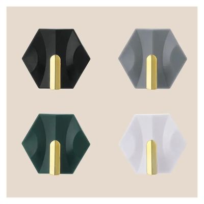 Coat Hooks 4Pcs/lot Coat Hooks Luxury Wall Hooks Home Kitchen Small Wall Hooks for Hanging Coat, Scarf, Hat, Bag, Key, Towel Home Storage Hooks (Color : Mixed in 4 Packs)