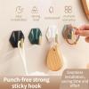 Coat Hooks 4Pcs/lot Coat Hooks Luxury Wall Hooks Home Kitchen Small Wall Hooks for Hanging Coat, Scarf, Hat, Bag, Key, Towel Home Storage Hooks (Color : Mixed in 4 Packs) view 4