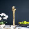 T2 CONCEPT 32 Tall Gold Roman Statue on White Marble Base, Contemporary Accent Figure Statue, Elongated Metal Sculpture for Tabletop, Mantel, Home and Office view 1