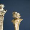 T2 CONCEPT 32 Tall Gold Roman Statue on White Marble Base, Contemporary Accent Figure Statue, Elongated Metal Sculpture for Tabletop, Mantel, Home and Office view 2