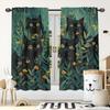 Chaohuan Cute Cat Blackout Curtains for Kid Girls Boys Bedroom, 42" W x 63" L, Flower Plants Kawaii Black Cat Rod Pocket Darkening Thermal Insulated Window Drapes for Bedroom Living Room view 4