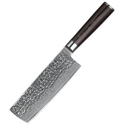 toothgeneric Meat Cleaver,Cleaver Knife 7 Inch Nakiri Knife 10Cr15MoV Damascus Steel Blade Chefs Cleaver Slicing Handmade Forged Sharp Professional Kitchen Knife Cooking Tools, LAMAJIGA5844