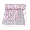 MAVISS HOMES Indian Block Print Kantha Quilt - Queen & King Size, Pink Block, 90 X 108 view 1