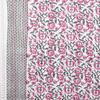 MAVISS HOMES Indian Block Print Kantha Quilt - Queen & King Size, Pink Block, 90 X 108 view 3