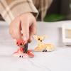 EDCWDTYYEC Chopstick Holder 4 Pieces of Ceramic Cartoon Sika Deer Chopstick Rest Household Chopsticks Pillow Pen Shelf Racks (Color : Brown) view 3