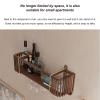 Bar Shelves Wall Mounted,Bar Shelves For Wall Industrial Metal,Bar And Home Embellishments,Wine Glass Bottle Rack Stemware Holder,Simple Type With Light Wine Rack,for Home Bar Kitchen Dining Room ( Si view 3