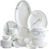 TRQZNLEP Stylish Dinner Set for Luxury Restaurant and Home, 56 Pieces Bone China Dinnerware Set Simple Nordic Style Dinner Set China Tableware Set Dishes Bowls and Plates for 6-10 People Kitchenware view 1