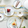 TRQZNLEP Stylish Dinner Set for Luxury Restaurant and Home, 56 Pieces Bone China Dinnerware Set Simple Nordic Style Dinner Set China Tableware Set Dishes Bowls and Plates for 6-10 People Kitchenware view 4