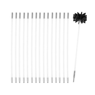 chimney sweep kit Fireplace Brush Rod Set Chimney Flue Sweep Brush 9 Flexible Nylon Rods & Brush Heads Soot Broom Brush Duct Vent Cleaning Set For Fireplace, Dryer Vent, Cooker Hood ( Color : 18 Rods