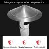 ZYZSY Chimney caps for Outside, Cone Top Round Chimney Cover, with Adjustable Metal Strips, Roof Vent Cap for Kitchen, Canteen Ventilation, Chimney Flue Cowl (Size : 130mm/5in) view 3