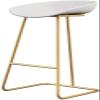 GRDDBZA Modern Bar Stools Set Counter Height Dining Chairs Tall Barstools Creative Simple Metal Bar Stools Leisure Dining Chairs - Gold Leg/Plastic Cushion (Color : White, Size : 70cm) view 1