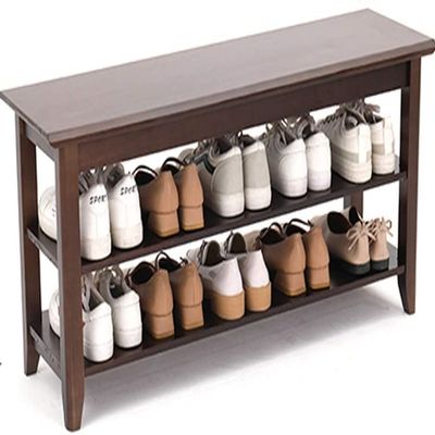 Shoe Bench for Living Room, Entryway Bench, Storage Benches Shoe Stor Age Bench with Seat Shoe Holder Bench Chair for Changing Shoes at The Door Simple Household ( Color : Brown , Size : 100*30*42 cm