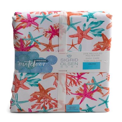 Sigrid Olsen Indoor/Outdoor Tablecloth (Starfish Coral, 60 x 104 inches)