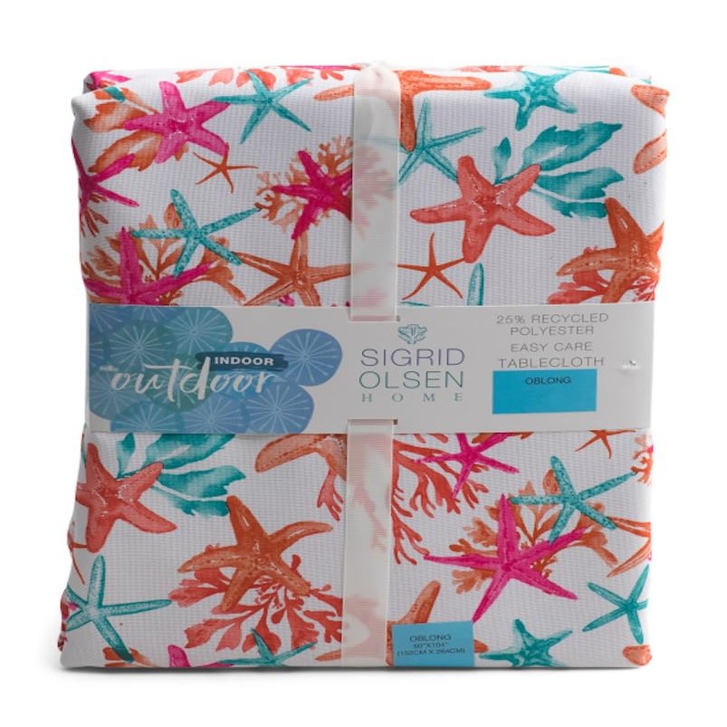 Sigrid Olsen Indoor/Outdoor Tablecloth (Starfish Coral, 60 x 104 inches)
