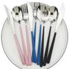 HIDEERPPY Silverware Set, 3/12/18/24/30/36 Pieces Steak Knife, Fork And Spoon Set 304 Stainless Steel Tableware Three-piece Set, Home Flatware Set (Color : White Gold, Size : 12Set-36Pcs) view 3