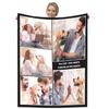 Dmkjdzsw Personalised BlanketCustom Blanket Soft Cosy Custom Blanket for Adults KidsPersonalised Gifts for Mum, Dad, Boyfriend-E-100 * 150CM view 1