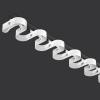 2.6mm Thickened Silent Ceiling Curtain Track Heavy Duty Aluminum Alloy Water Wave Curtain Rail S-shaped Wave Track Serpentine Curtain Track Room Divider Curtain Rod For Home Office(Color:Black,Size:17 view 1