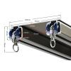 100cm-600cm Heavy-Duty Double Curtain Rails Ceiling Curtain Track Aluminum Ceiling Curtain Rod Track with Double Row of Pulley, for Bay Windows RV Room Divider Curtain Rail (Color : Champagne, Size view 2
