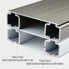100cm-600cm Heavy-Duty Double Curtain Rails Ceiling Curtain Track Aluminum Ceiling Curtain Rod Track with Double Row of Pulley, for Bay Windows RV Room Divider Curtain Rail (Color : Champagne, Size view 3