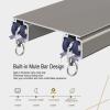 100cm-600cm Heavy-Duty Double Curtain Rails Ceiling Curtain Track Aluminum Ceiling Curtain Rod Track with Double Row of Pulley, for Bay Windows RV Room Divider Curtain Rail (Color : Champagne, Size view 4