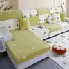 Cushion Cover L Shaped Chaise Longue Sofa Slipcovers Stretch Sofa Cover Living Room Corner Velvet Couch Slipcover Stretch Furniture Protector view 3