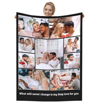 Dmkjdzsw Personalised BlanketCustom Blanket Soft Cosy Custom Blanket for Adults KidsPersonalised Gifts for Mum, Dad, Boyfriend-I-150 * 200CM