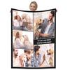 Dmkjdzsw Personalised BlanketCustom Blanket Soft Cosy Custom Blanket for Adults KidsPersonalised Gifts for Mum, Dad, Boyfriend-E-180 * 230CM view 1