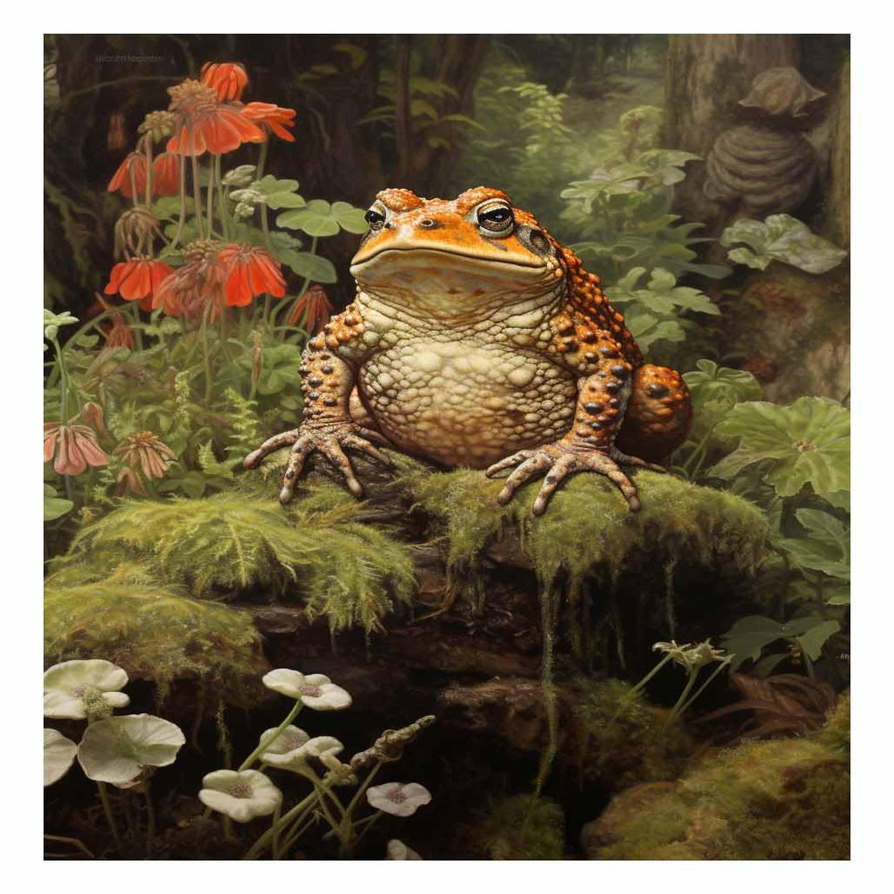 CAPITUNEISKINEPA Common Toad Poster Gift Posters For Bedroom Aesthetic Big Posters 18" x 24"