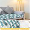 Turquoise Stripe Stretch Couch Sofa Cushion Covers,Sectional/Individual/L/T Shape Sofa Couch Slipcover Armchair Slip Cover with Elastic Bottom,Boho Contemporary Minimalist Geometric White L Size 1-PC view 4