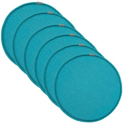 ZEaink Seat Cushion Chair Pad Set of 2/4/6, Round Non-Slip Comfortable Floor Soft Chair Mat Office Bedroom Living Room Kitchen Memory Foam Chair Cushions (Color : #10, Size : 6pcs 35cm/13.8inch)